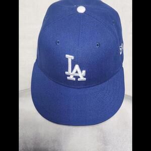 LA Dodgers New Era 5950 Fitted Hat Size 7 3/8 Pro Model Official On-Field Cap